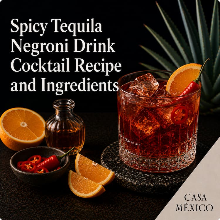 Spicy Tequila Negroni Cocktail Recipe and Ingredients
