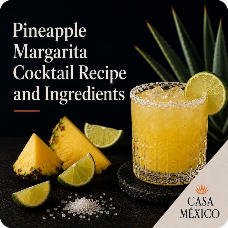 Pineapple Margarita Cocktail Recipe and Ingredients