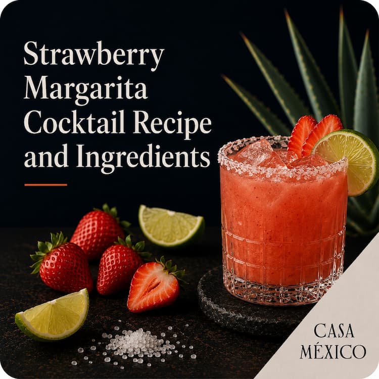 Strawberry Margarita Cocktail Recipe and Ingredients