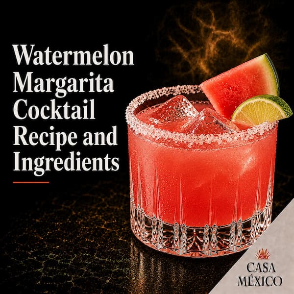Watermelon Margarita Cocktail Recipe and Ingredients