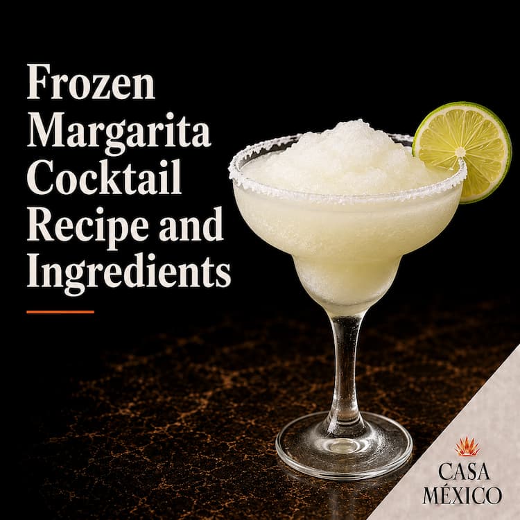 Frozen Margarita Cocktail Recipe and ingredients