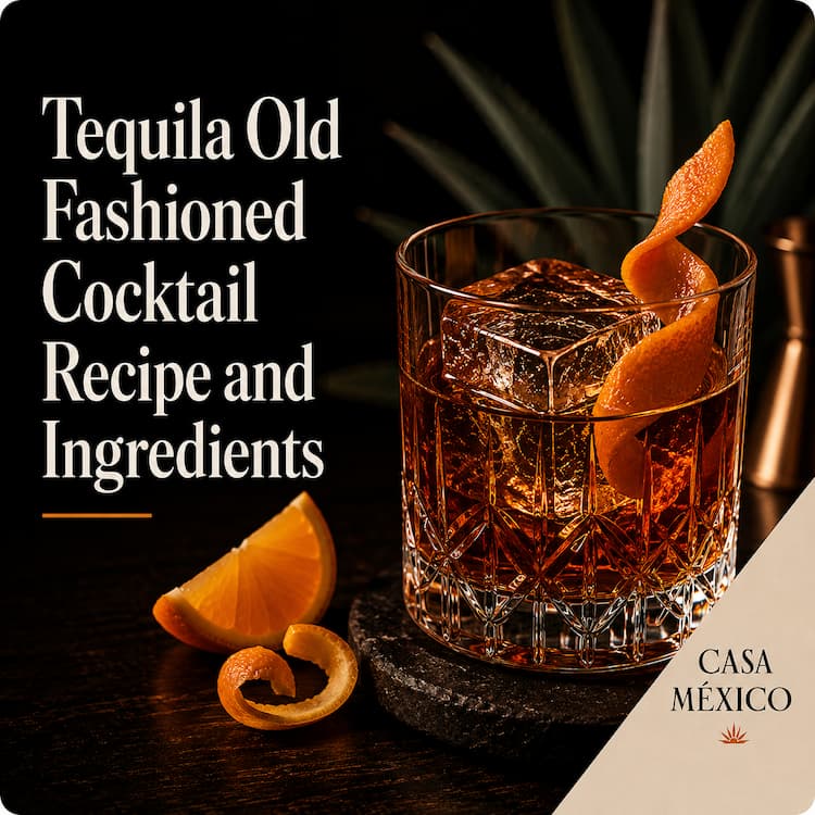 Tequila Old Fashioned Cocktail Recipe and Ingredients