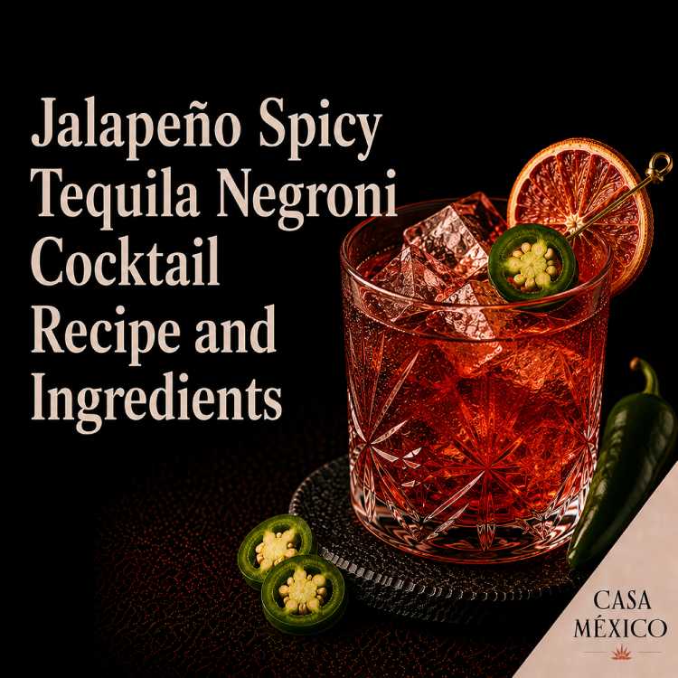 Jalapeño Spicy Tequila Negroni Cocktail Recipe and Ingredients