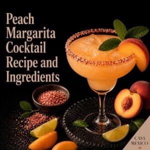 peach margarita cocktail recipe ingredients