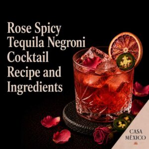 Rose Spicy Tequila Negroni Cocktail Recipe and Ingredients