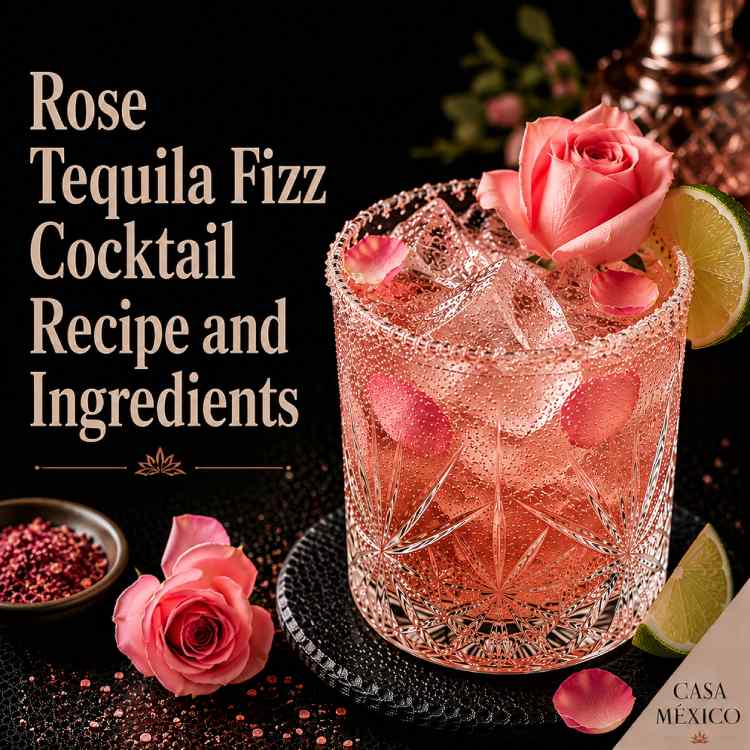 Rose Tequila Fizz Cocktail Recipe and Ingredients