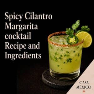 Spicy Cilantro Margarita cocktail Recipe and Ingredients