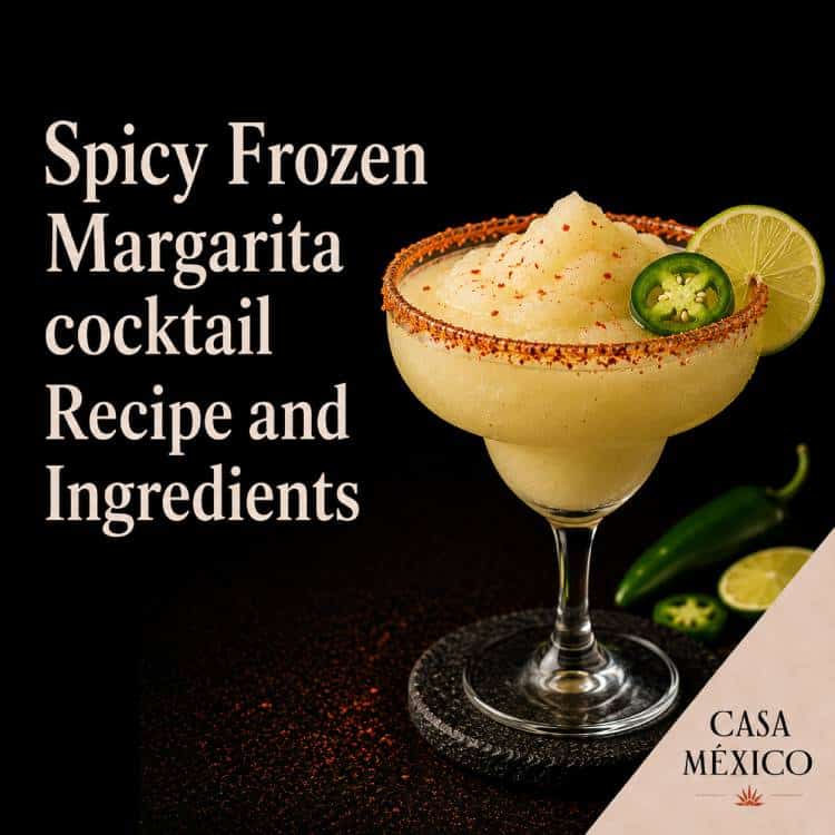 Spicy Frozen Margarita Cocktail Recipe and Ingredients
