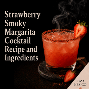 Strawberry Smoky Margarita Cocktail Recipe and Ingredients
