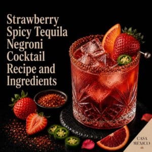 strawberry spicy tequila negroni