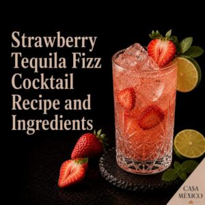 Strawberry Tequila Fizz Cocktail Recipe and Ingredients