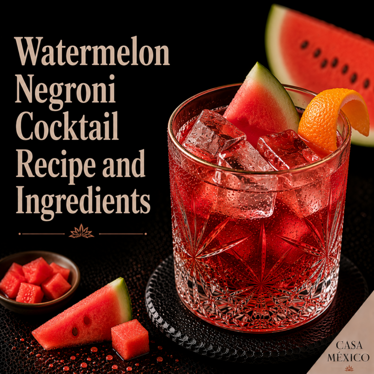 Watermelon Negroni Cocktail Recipe and Ingredients